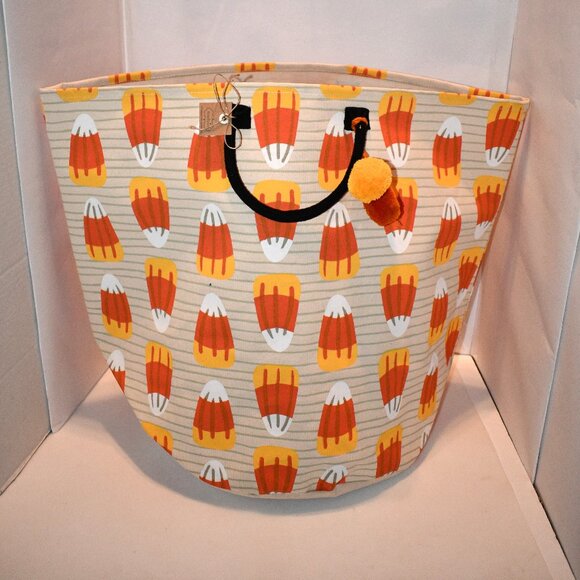 Mud Pie Halloween Collection Candy Corn Tote Bag #94130897C NWT - Picture 1 of 5